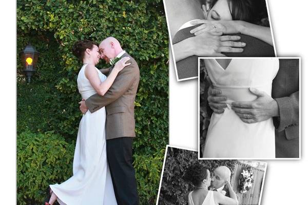 This loving couple is all kisses, after tying the knot at the Stillwell House, in Tucson, Arizona.