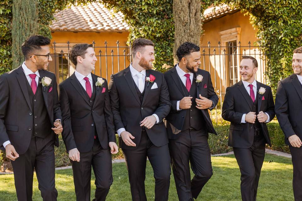 Groomsmen Walking