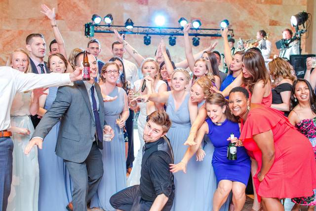 Newlyweds and their guests