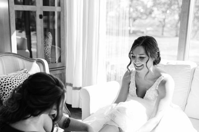 Bride getting ready