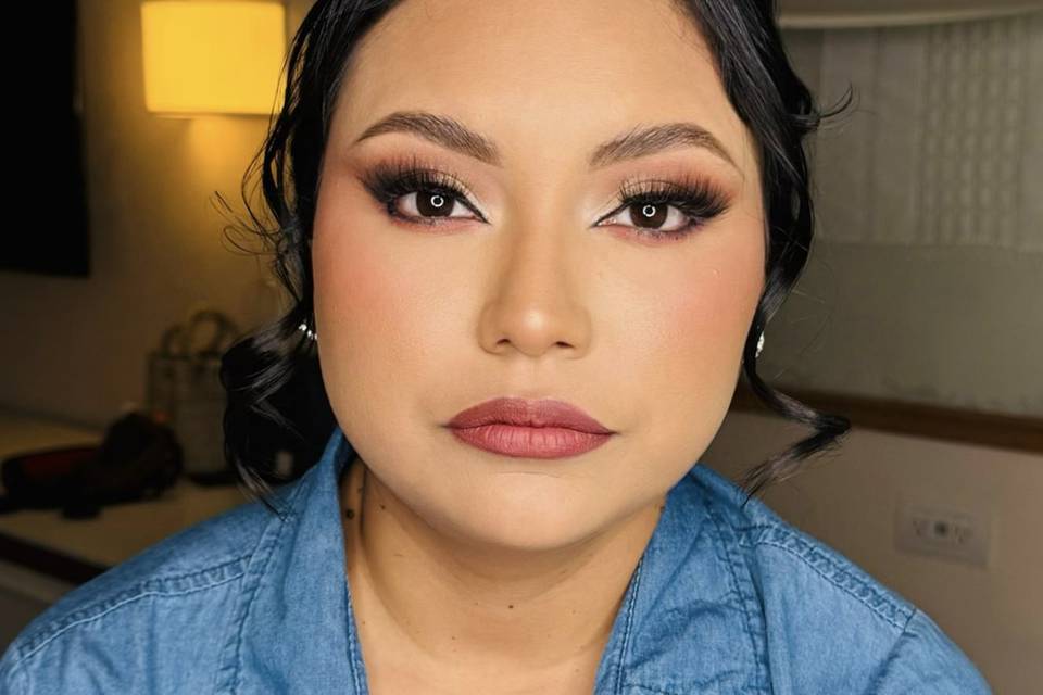 Glam makeup