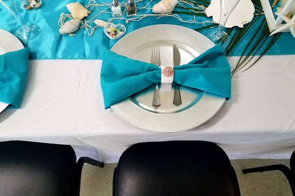 Beach Theme Table Setting