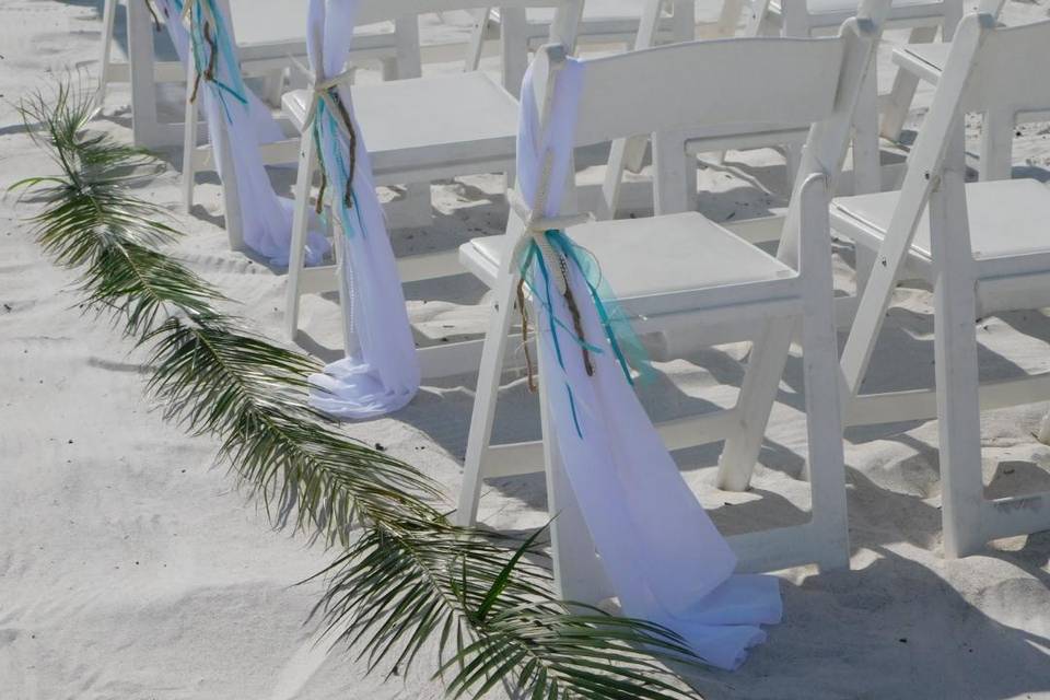 Beach aisle decor