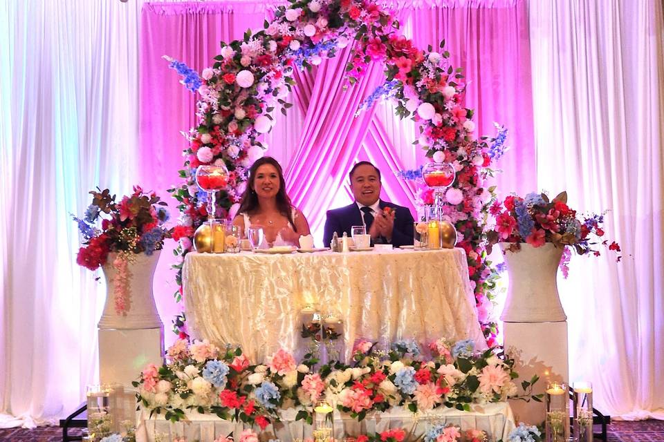 Bride-Groom Sweet Heart Table