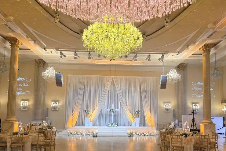 Chandelier & Stage