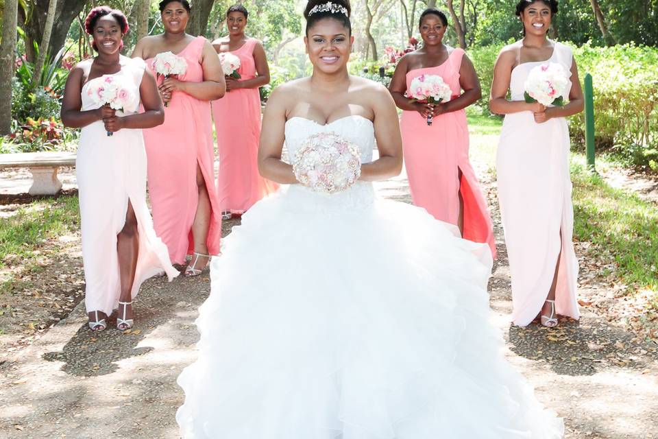 Bride and her ladies