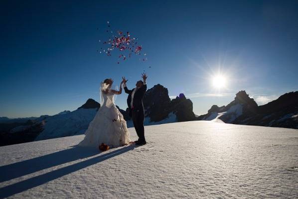 By using the photos and video from a destination wedding ceremony, you can truly put your guests in the moment at the actual reception party you have when you get back.
