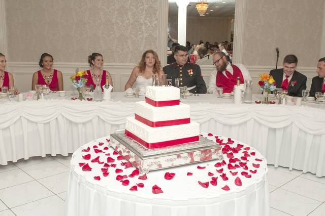 Wedding party at the reception
