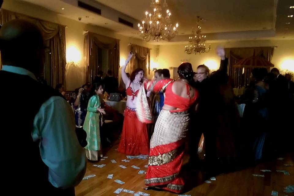 Dancing at an indian event