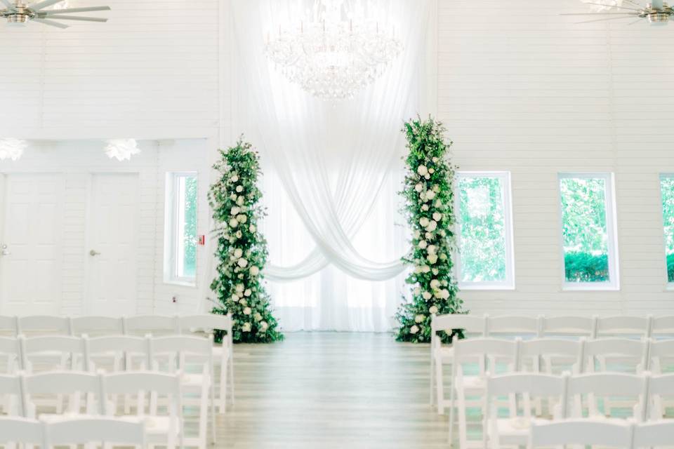 White Hall Reception Decor