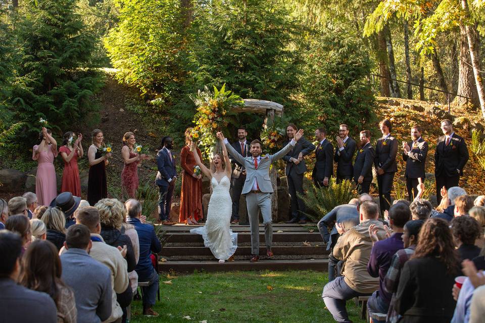 Outdoor fall wedding