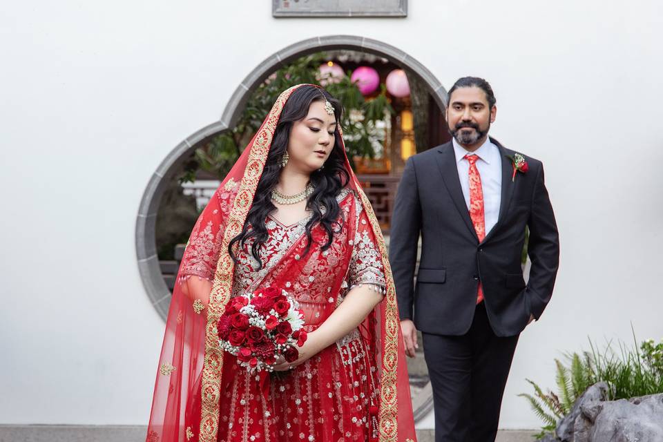 Chinese Indian couple