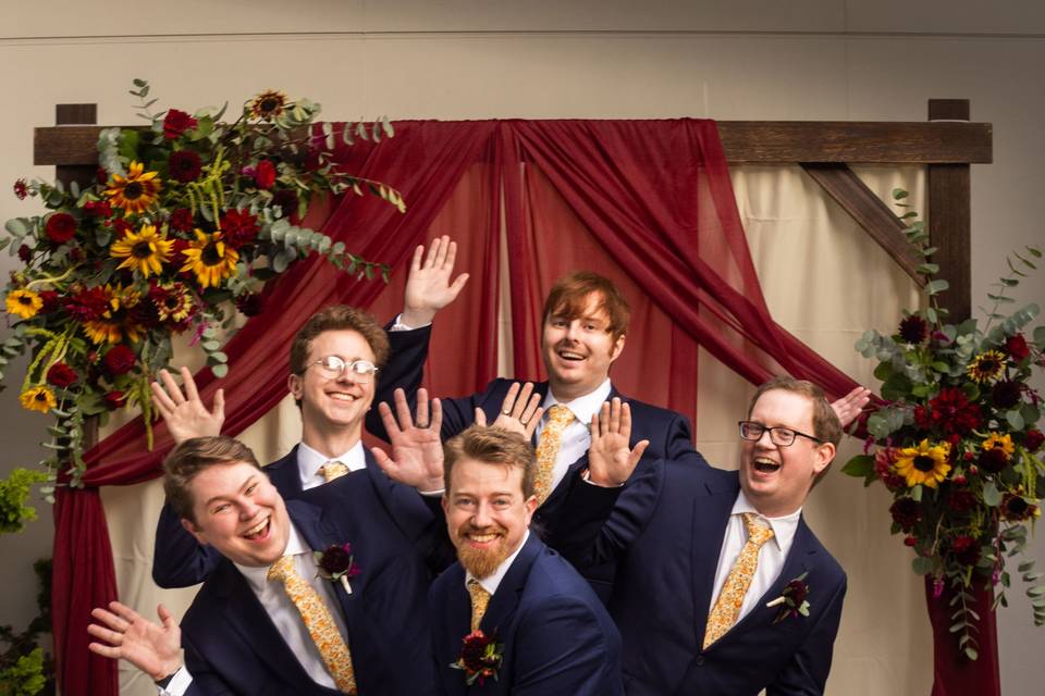 Groom & groomsmen fun