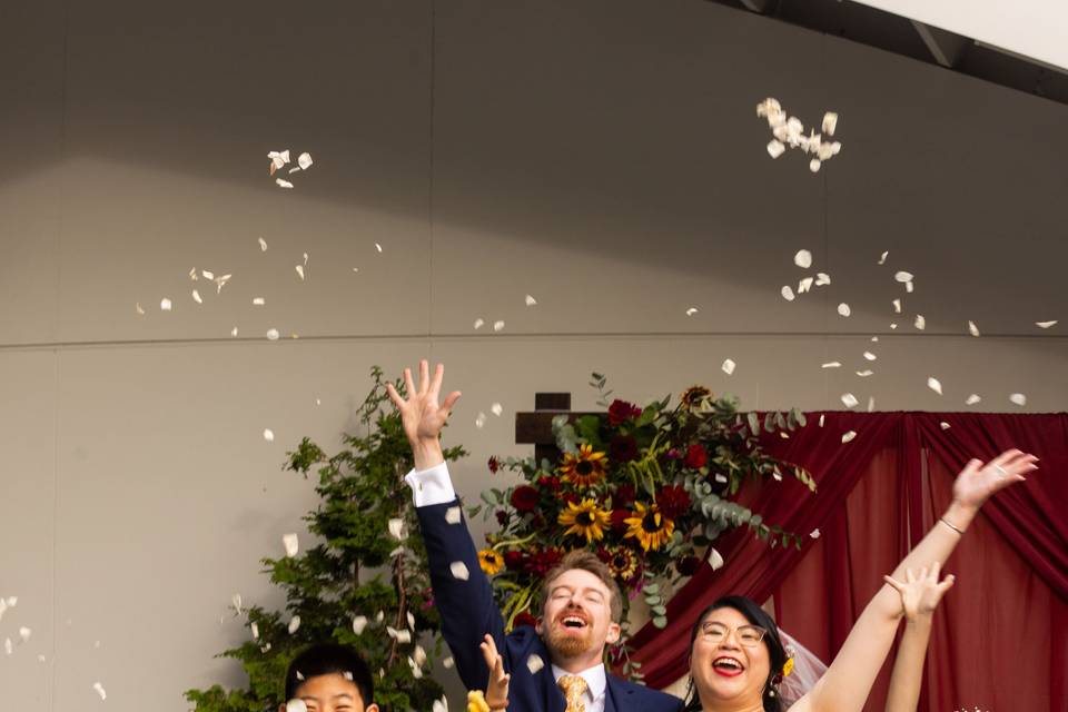 Group photos with flower kids