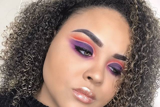 Intricate colorful eye look