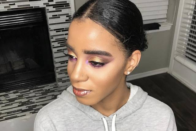 Colorful, vibrant eye look