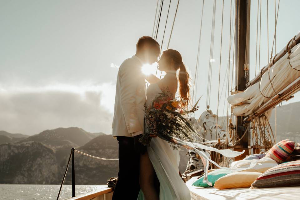 First kiss after ceremony