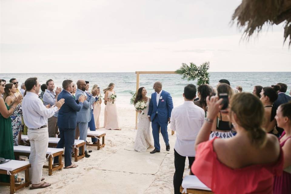 Benches at ceremony