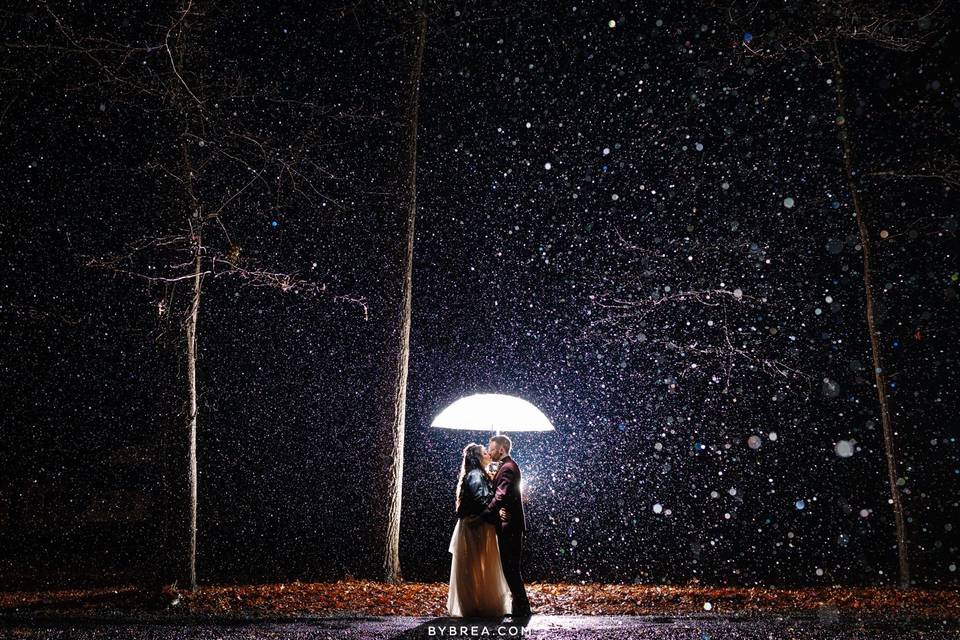 Night photos in the rain