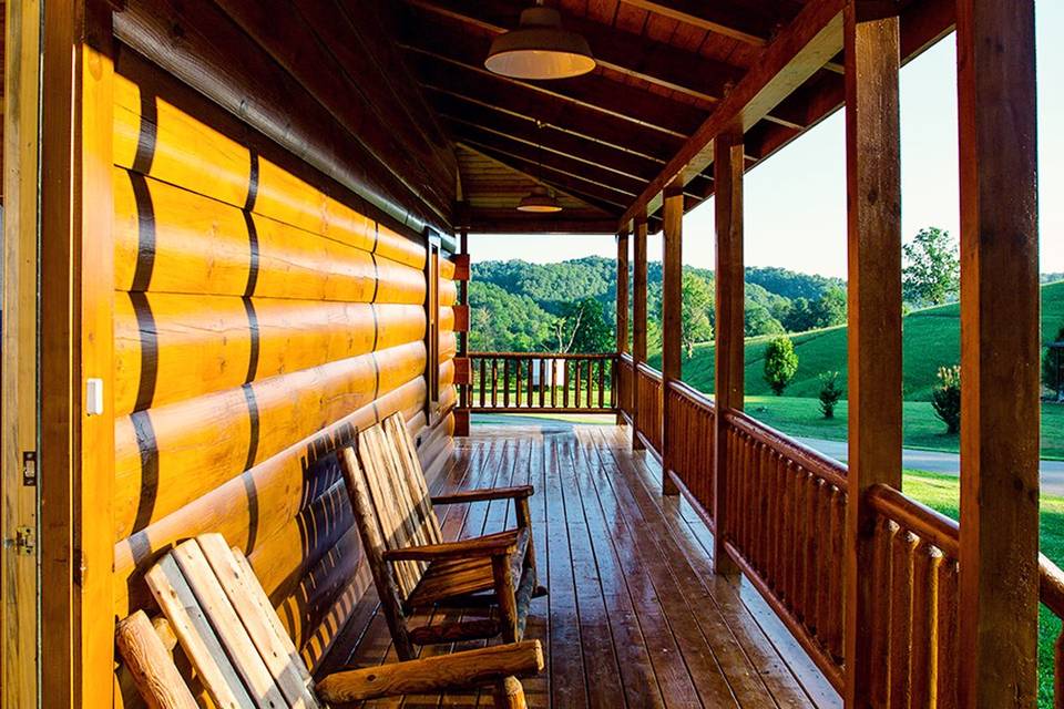 Cabin with wrap around porch