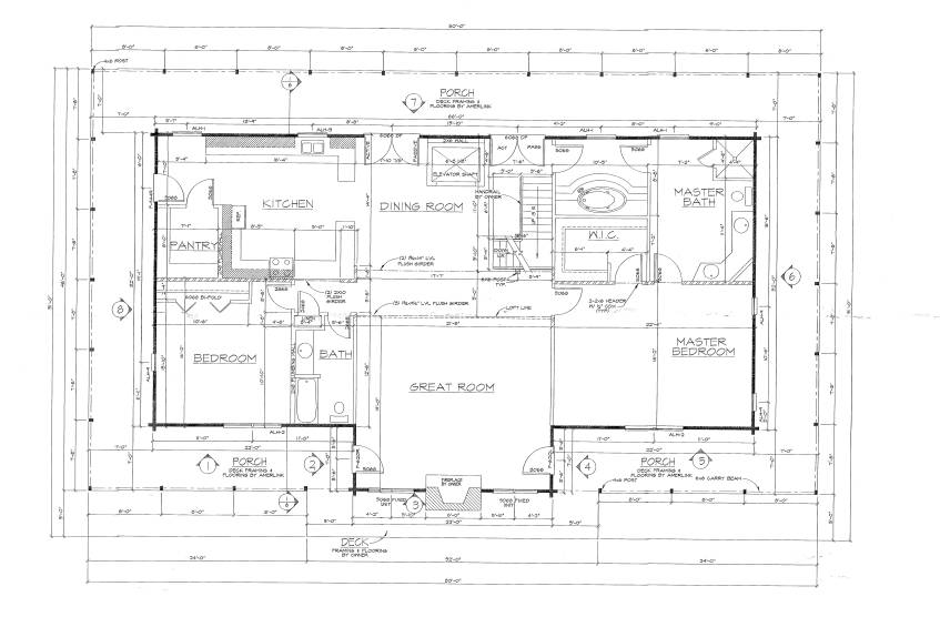 Main Cabin 1st Floor Plan