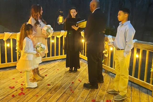 Wedding at their home