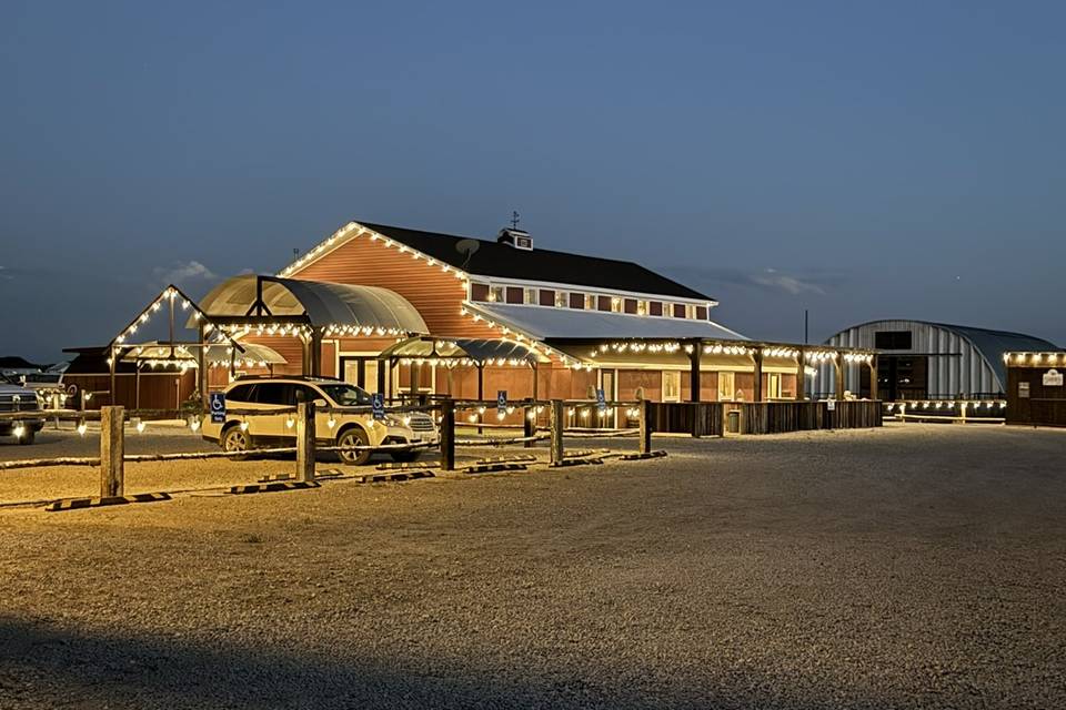 Outside barn