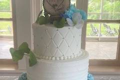 Ombre blue rosettes