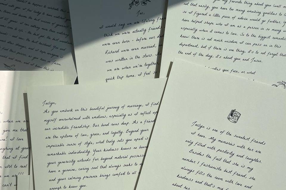 Bridesmaid Letters