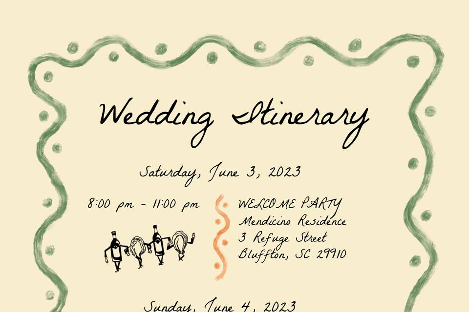 Invitation Itinerary