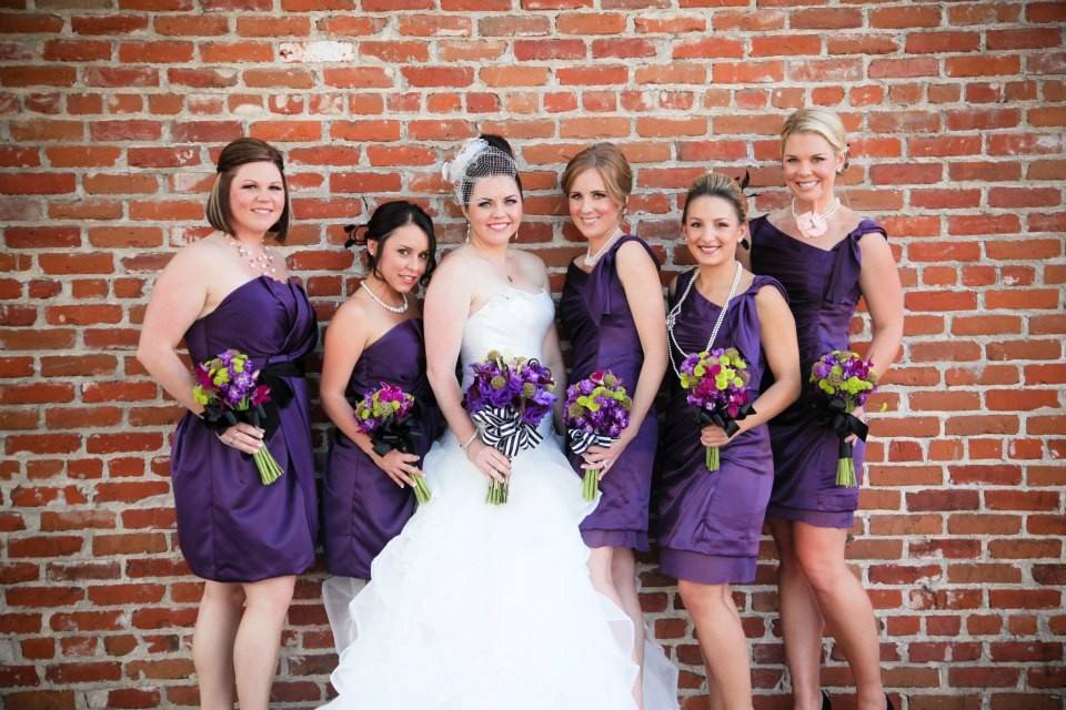 Bride and her bridesmaids