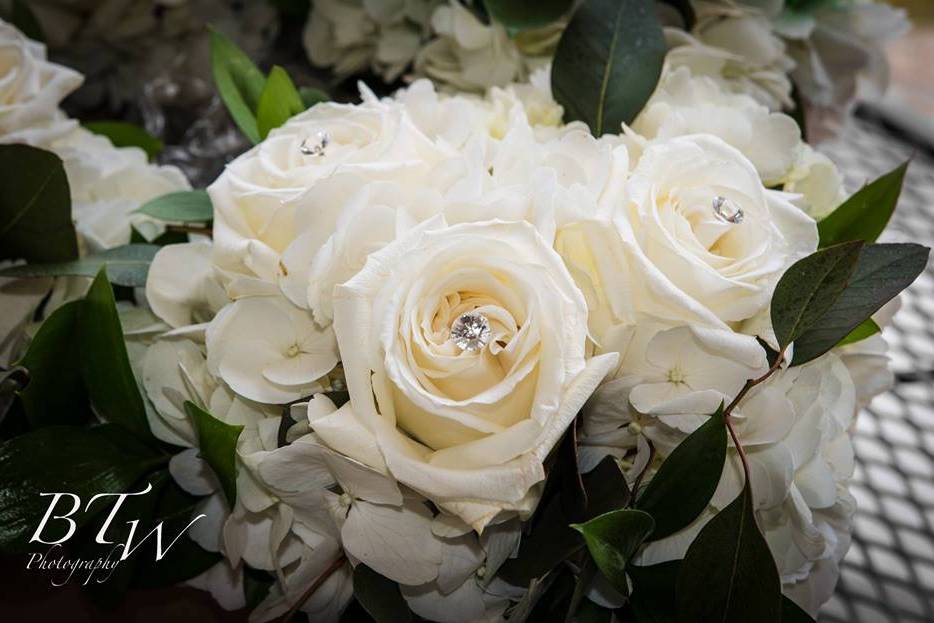 White Bouquet with Bling