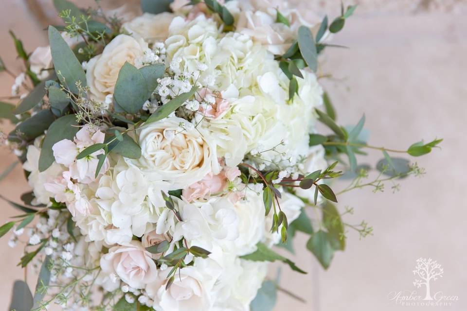 White and Blush Bridal Bouquet