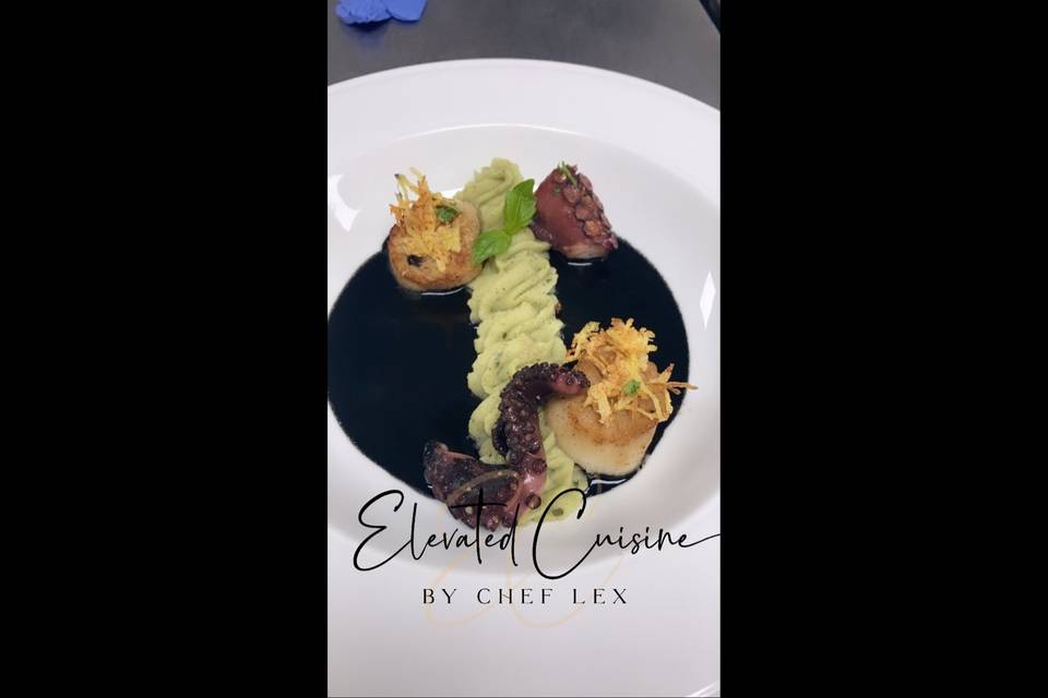 Octopus in Ink Reduction Sauce