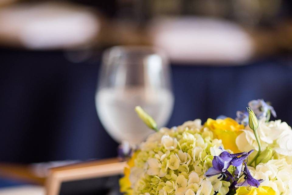 Yellow floral centerpiece