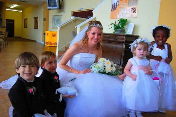 The ceremony was held at Grace Tabernacle, in Wildwood, Florida