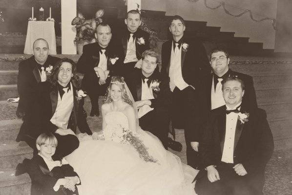 Surprisingly this Bride knew all these guys first.