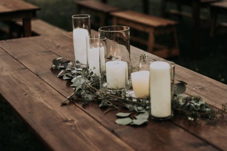 Candles as centerpiece