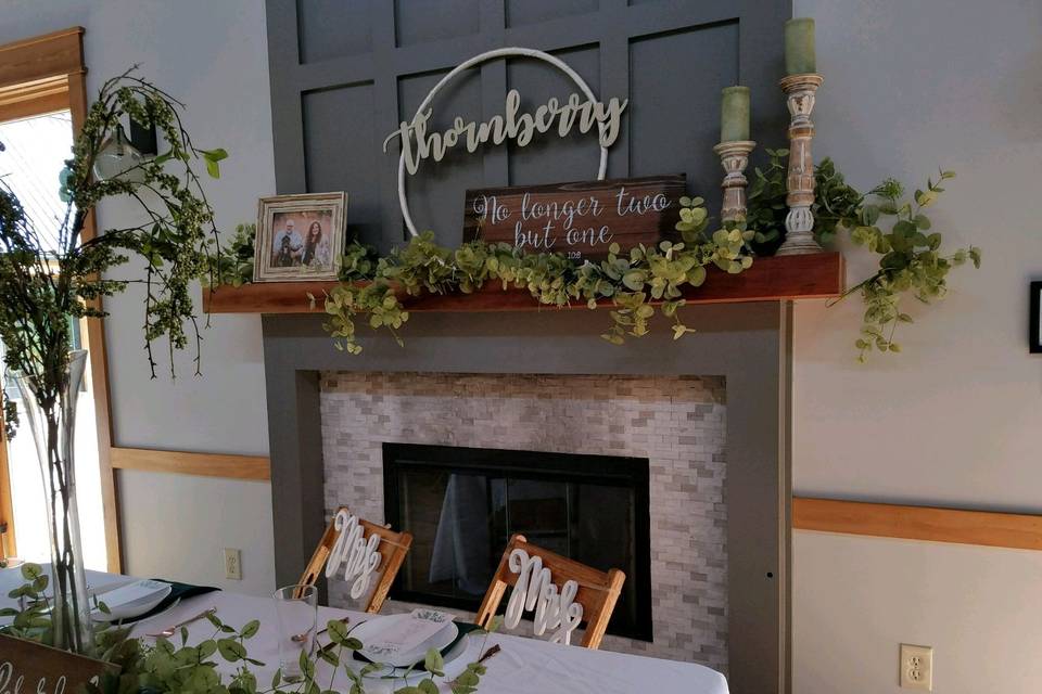 Fireplace decorated