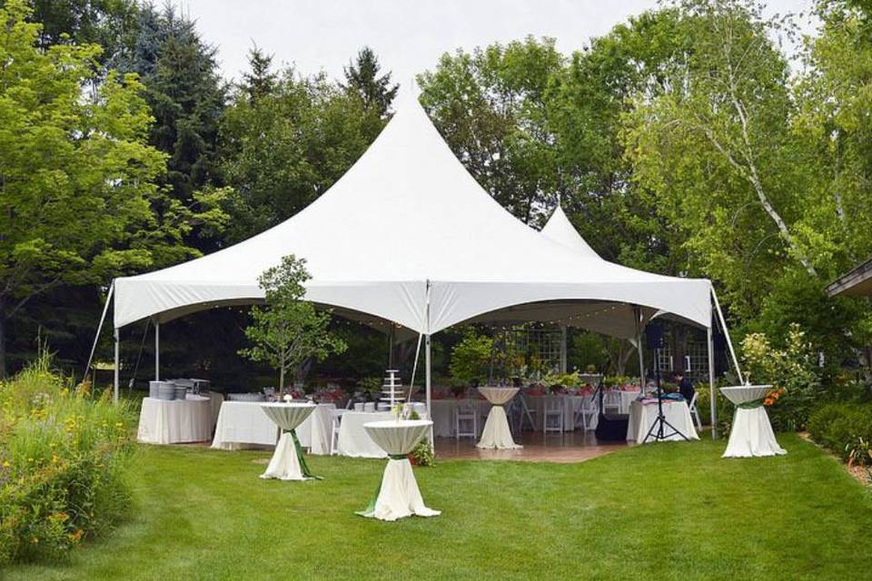 40' White Hex Marquee Tent