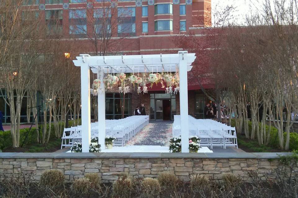 Lakefront Wedding Set Up