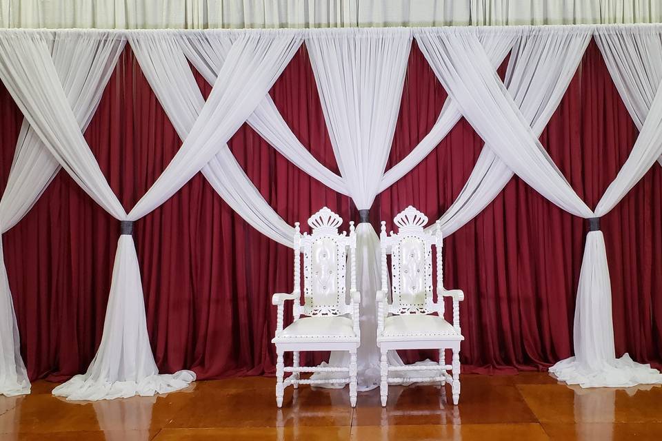 Backdrops and Throne Chairs