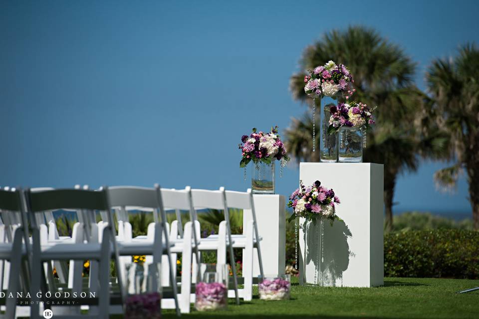 Wedding ceremony setup