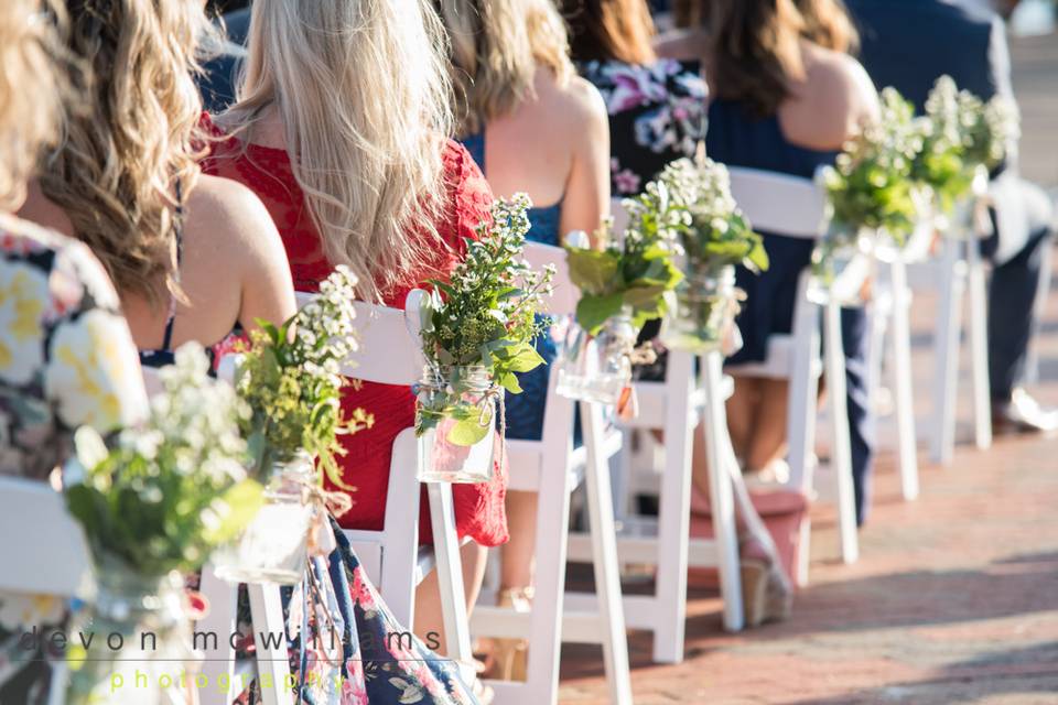 Floral aisle markers