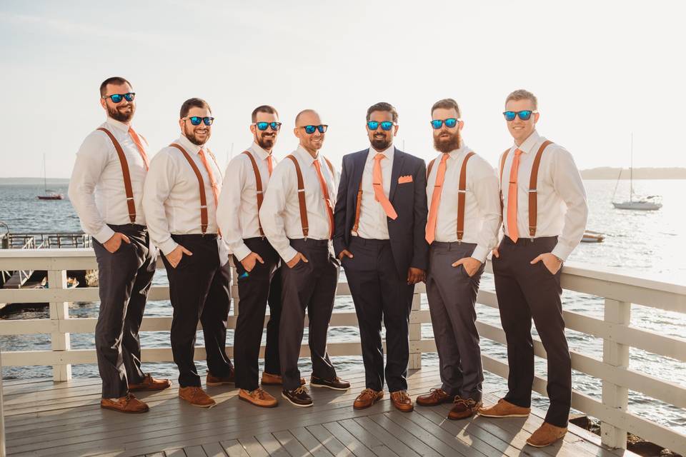 Groom and his groomsmen