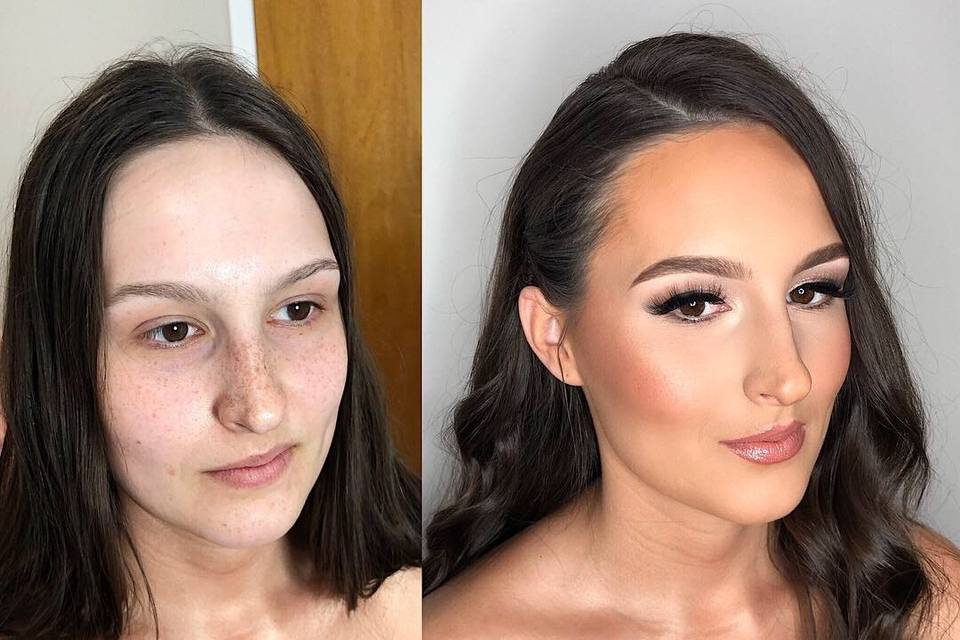 Glam before and after