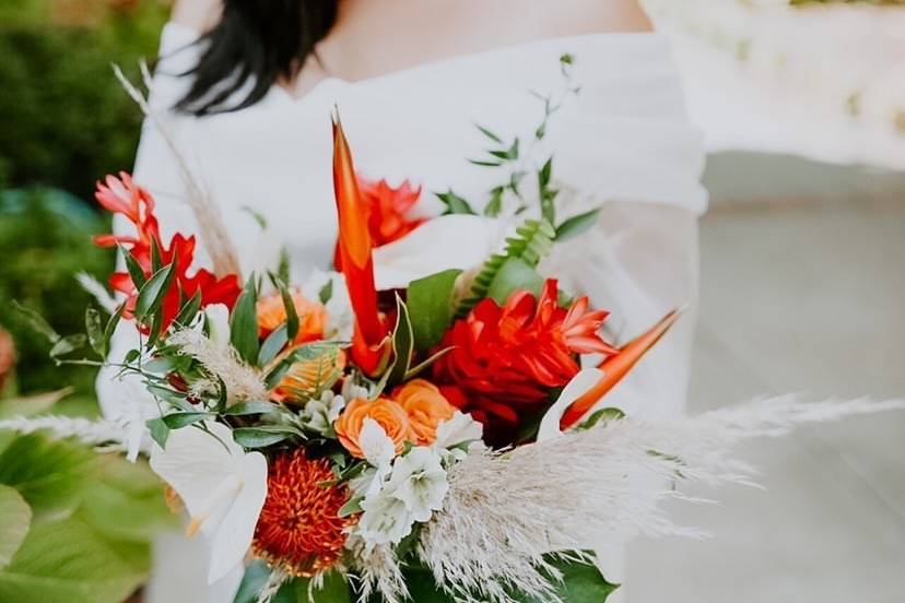 Tropicals bridal bouquet