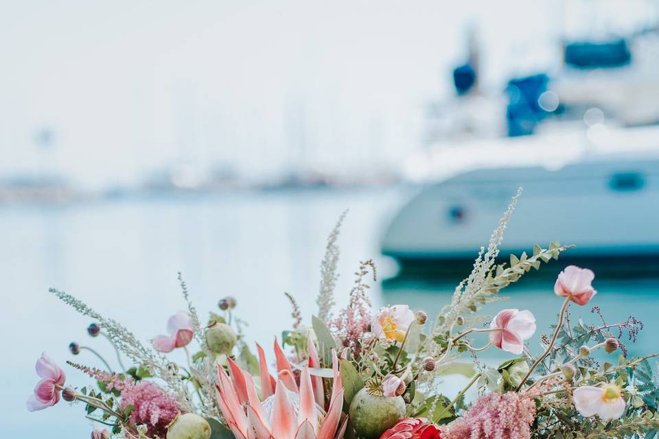 Seaside floral arrangements
