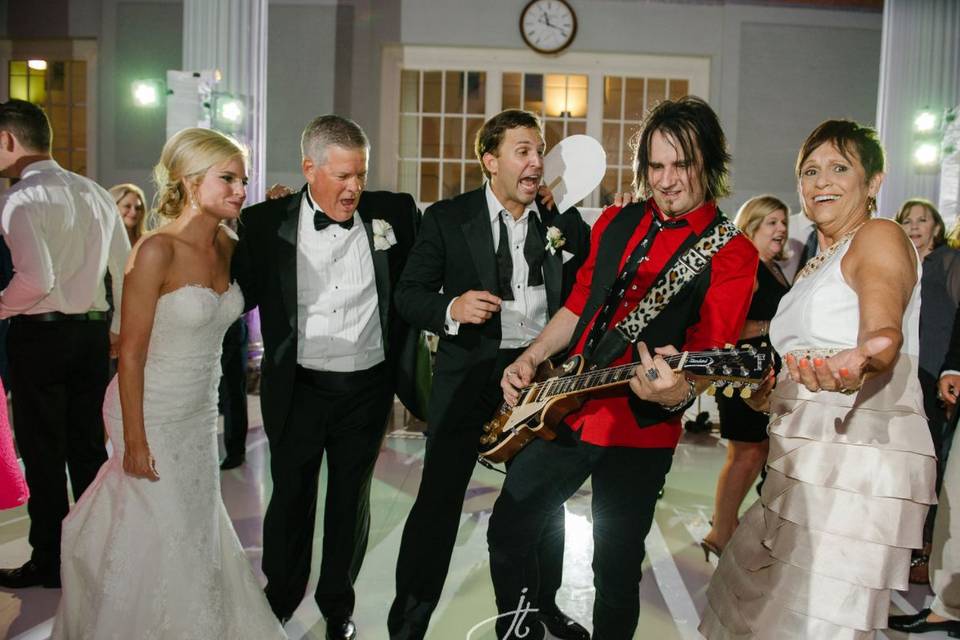 Guitarist playing for the guests