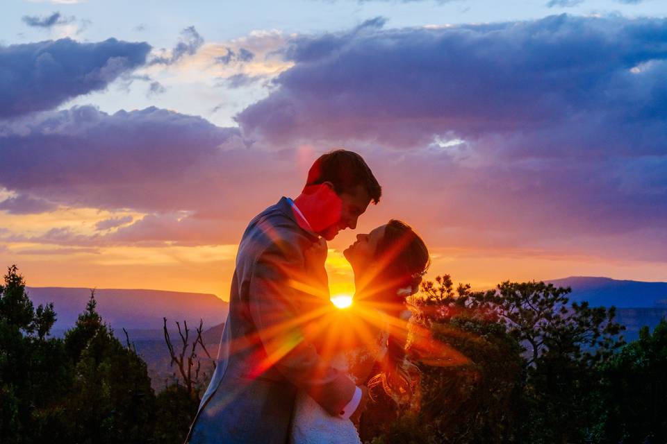 Sunset Wedding in Sedona, AZ